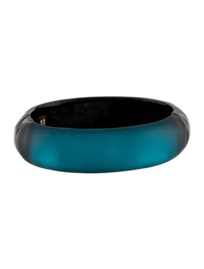 Pre-owned Alexis Bittar Lucite Hinged Bangle Bracelet, 7" In Multicolor