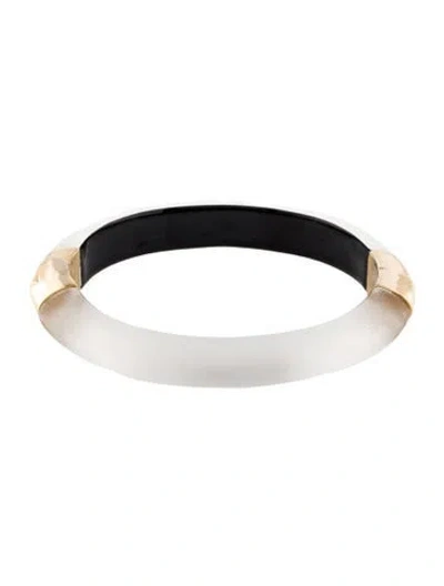 Pre-owned Alexis Bittar Lucite Hinged Bangle Bracelet, 7.25" In Multi