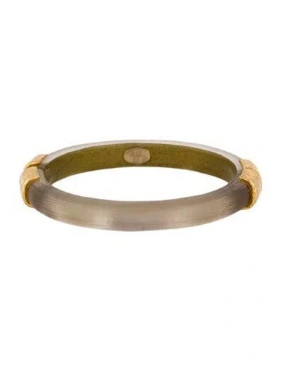 Pre-owned Alexis Bittar Lucite Hinged Bangle Bracelet, 7.5" In Multi