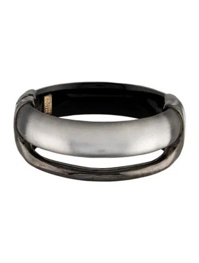 Pre-owned Alexis Bittar Lucite Hinged Bangle Bracelet, 7.75" In Multicolor