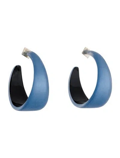 Pre-owned Alexis Bittar Lucite Hoop Earrings In Multi