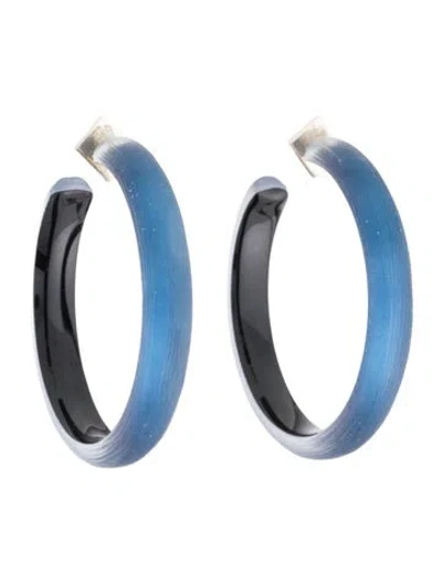 Pre-owned Alexis Bittar Lucite Hoop Earrings In Multi