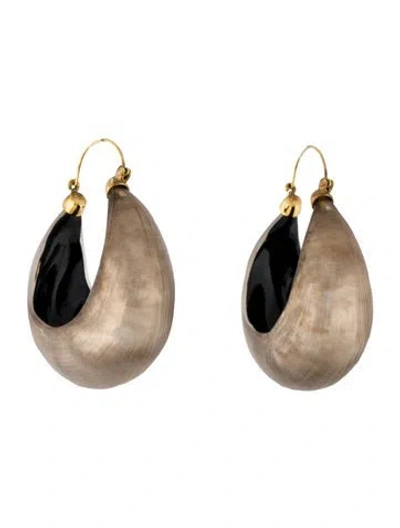 Pre-owned Alexis Bittar Lucite Hoop Earrings In Multicolor