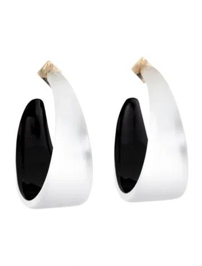 Pre-owned Alexis Bittar Lucite Hoop Earrings In Multicolor