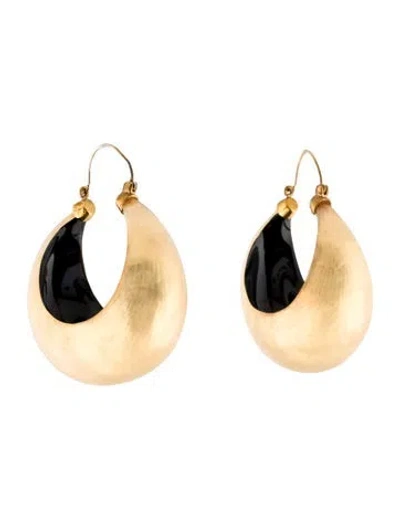 Pre-owned Alexis Bittar Lucite Hoop Earrings In Neutral