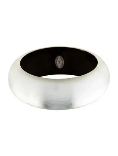 Pre-owned Alexis Bittar Lucite Large Bangle Bracelet, 8.25" In Transparent