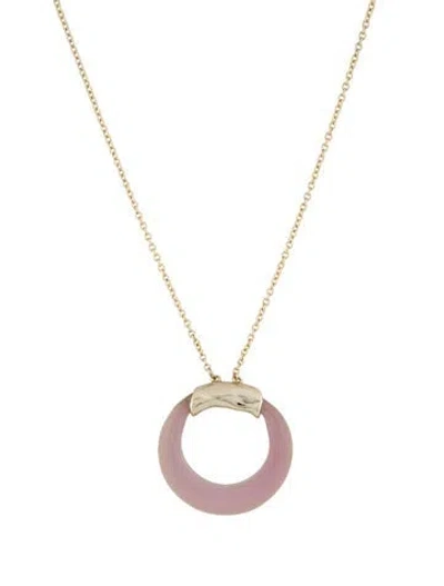 Pre-owned Alexis Bittar Lucite Pendant Necklace, 19"