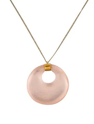 Pre-owned Alexis Bittar Lucite Pendant Necklace, 19" In Multi