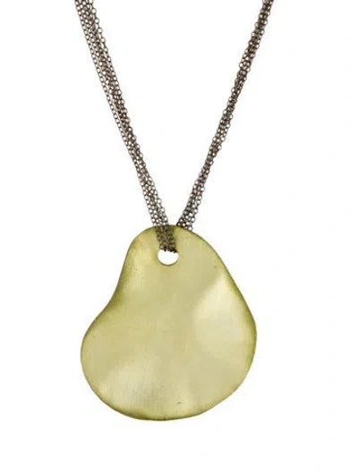 Pre-owned Alexis Bittar Lucite Pendant Necklace, 20.25" In Green