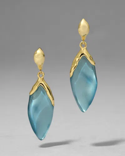 Alexis Bittar Lucite Petal Leverback Earring- In Gold