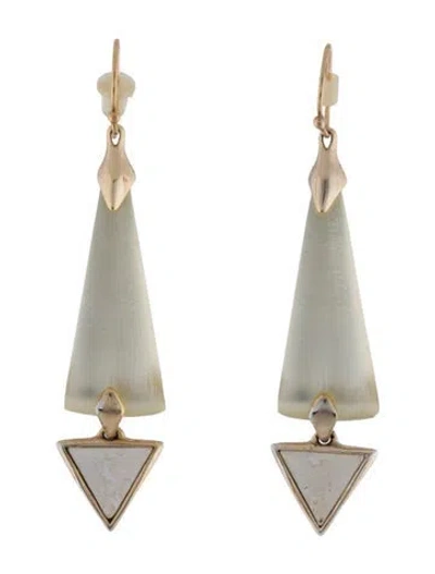 Pre-owned Alexis Bittar Lucite Pop Surrealist Drop Earrings In Multi
