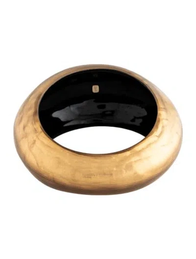 Pre-owned Alexis Bittar Lucite Puffy Tapered Bangle Bracelet, 8.25" In Multi