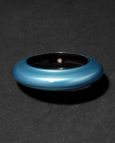 Alexis Bittar Lucite Saucer Bangle Bracelet- In Metallic Sky