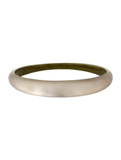 Pre-owned Alexis Bittar Lucite Skinny Tapered Bangle Bracelet, 8" In Multicolor