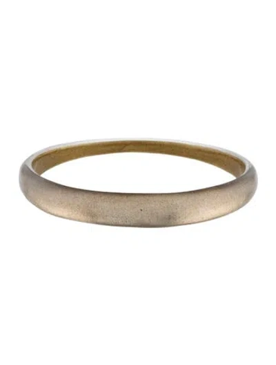 Pre-owned Alexis Bittar Lucite Skinny Tapered Bangle Bracelet, 8.25" In Brown