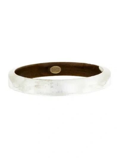 Pre-owned Alexis Bittar Lucite Square Bangle Bracelet, 8" In Multi