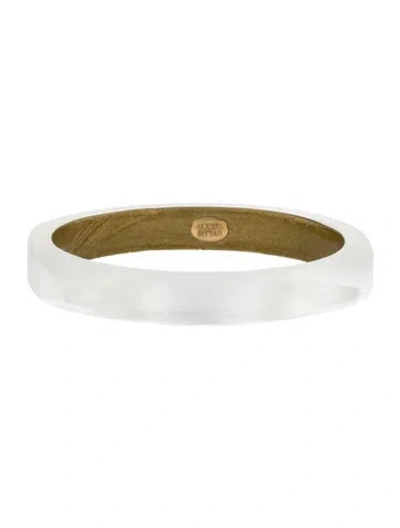 Pre-owned Alexis Bittar Lucite Square Bangle Bracelet, 8" In Multicolor