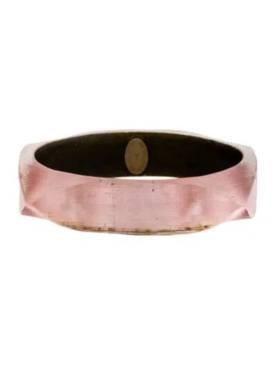 Pre-owned Alexis Bittar Lucite Square Bangle Bracelet, 8.25" In Multicolor