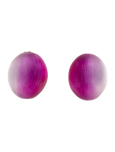Pre-owned Alexis Bittar Lucite Stud Clip-on Earrings In Multicolor