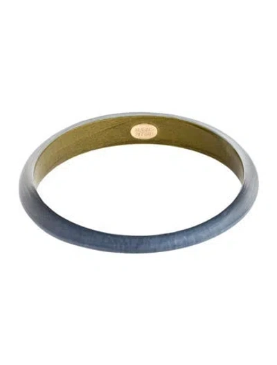 Pre-owned Alexis Bittar Lucite Tapered Bangle, 8" In Blue