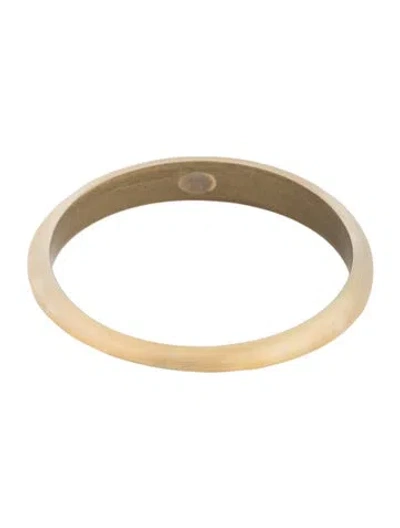Pre-owned Alexis Bittar Lucite Tapered Bangle, 8" In Clear/gold