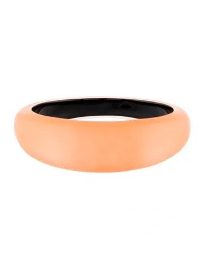 Pre-owned Alexis Bittar Lucite Tapered Bangle, 8" In Orange