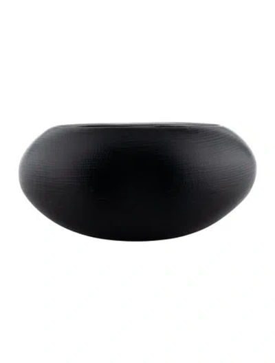Pre-owned Alexis Bittar Lucite Tapered Bangle Bracelet, 7.75" In Black