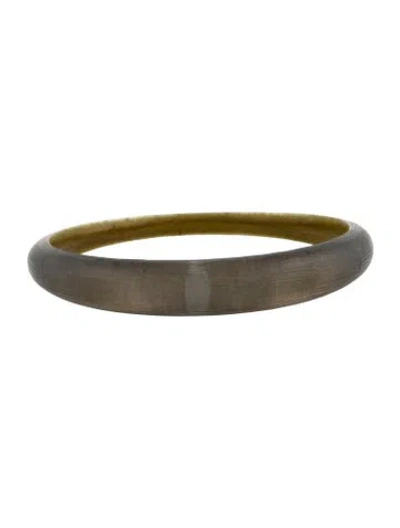 Pre-owned Alexis Bittar Lucite Tapered Bangle Bracelet, 8" In Transparent