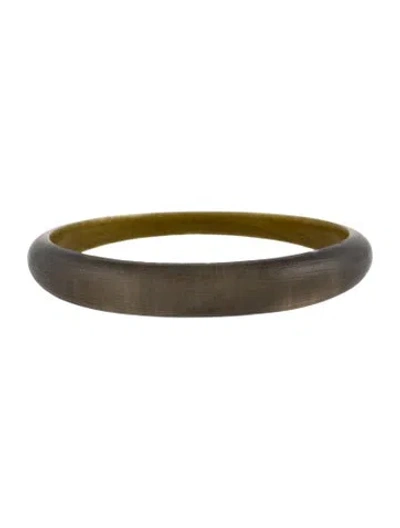 Pre-owned Alexis Bittar Lucite Tapered Bangle Bracelet, 8" In Transparent