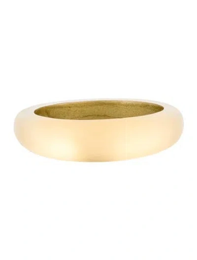 Pre-owned Alexis Bittar Lucite Tapered Bangle Bracelet, 8.25" In Gold