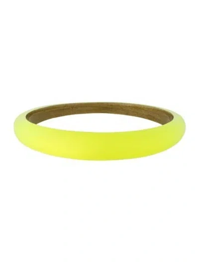 Pre-owned Alexis Bittar Lucite Tapered Bangle Bracelet, 8.25" In Green