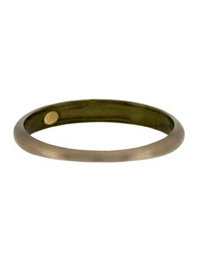 Pre-owned Alexis Bittar Lucite Tapered Bangle Bracelet, 8.25" In Transparent