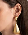 Alexis Bittar Luminous Lucite Armor Geometric Statement Earrings In 14k Gold Plated In Gold/black