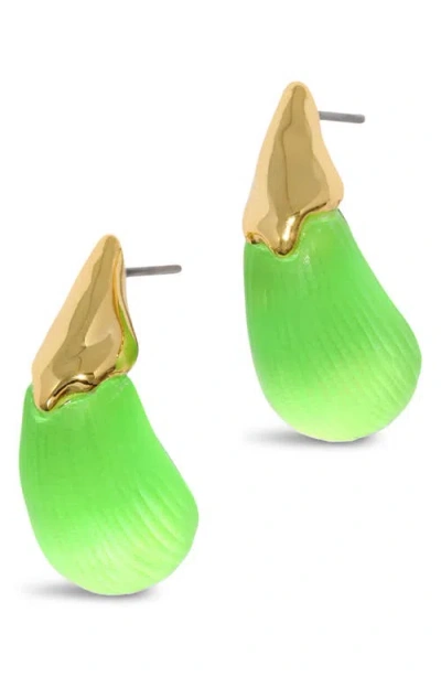 Alexis Bittar Luminous Lucite® Drop Earrings In Neon Green