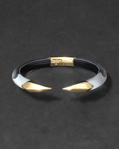 Alexis Bittar Mirrored Pyramid Brake Hinge Bracelet- In Metallic
