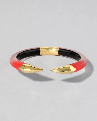 Alexis Bittar Mirrored Pyramid Lucite Brake Hinge Bracelet- In Pattern