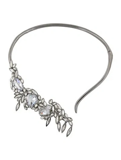 Pre-owned Alexis Bittar Miss Havisham Crystal Cascading Collar Necklace, 15" In Multi