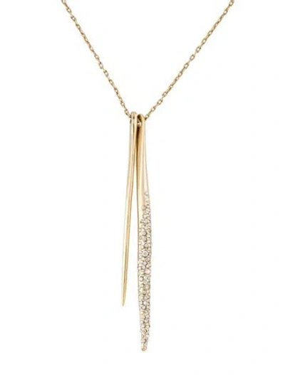 Pre-owned Alexis Bittar Miss Havisham Crystal Spear Pendant Necklace, 19" In Multi