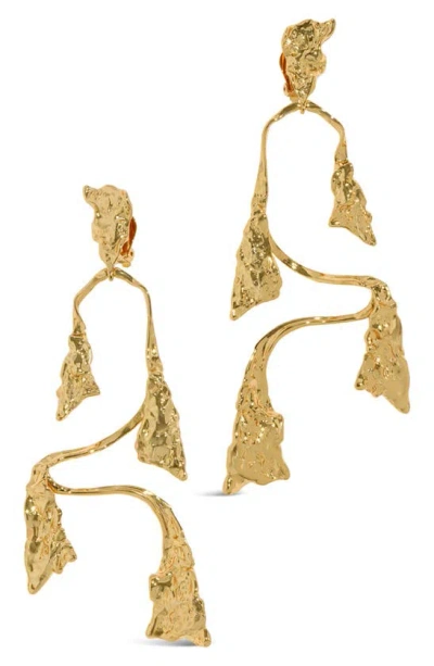 Alexis Bittar Mobile Gold Balance Clip Earrings In No Stones
