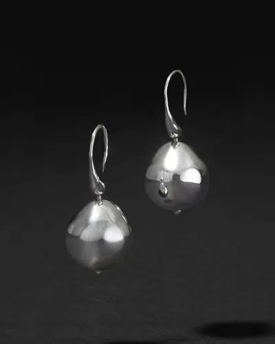 Alexis Bittar Molten Ball Wire Earrings In Silver