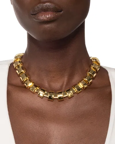 Alexis Bittar Molten Bar Link Necklace In Gold