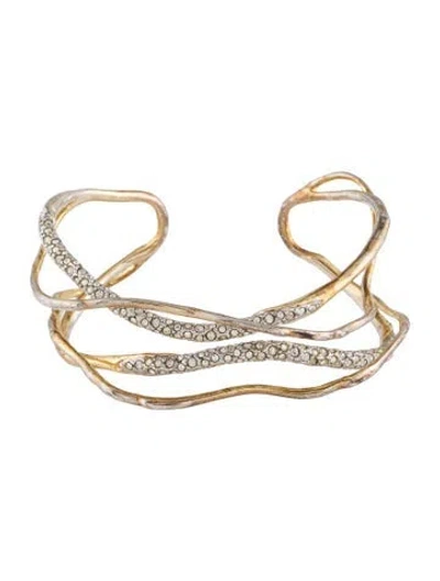 Pre-owned Alexis Bittar Molten Crystal Cuff Bracelet, 6.25" In Multi