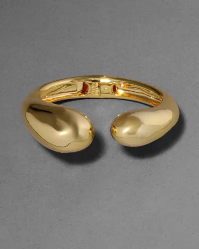 Alexis Bittar Molten Domed Hinge Cuff Bracelet In Gold