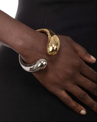 Alexis Bittar Molten Domed Hinge Cuff Bracelet In Two-tone