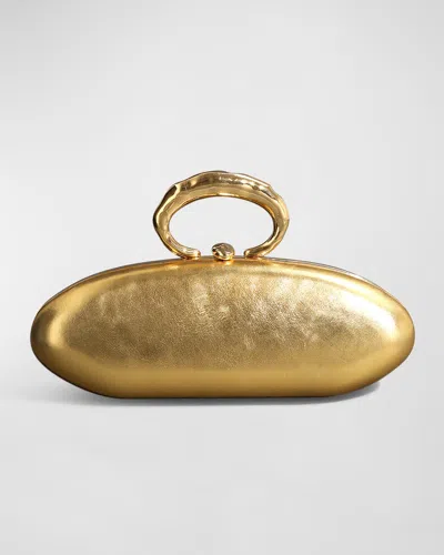 Alexis Bittar Molten Gold Bullet Minaudiere - Gold