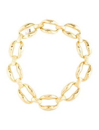 Pre-owned Alexis Bittar Molten Gold Link Chain Necklace, 20.25" In Multicolor