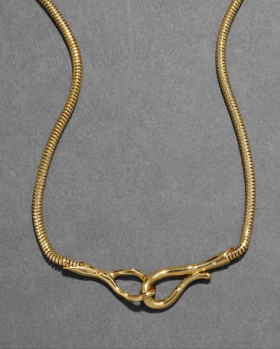 Alexis Bittar Molten Hook Choker Necklace In Gold