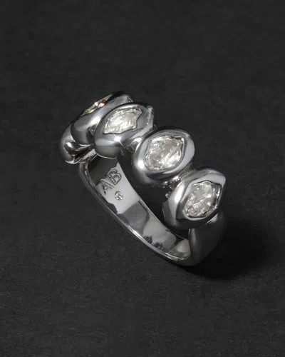Alexis Bittar Molten Navette Bezel Ring In Black