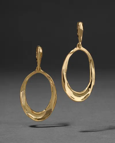 Alexis Bittar Molten Oval Link Leverback Earrings In Gold