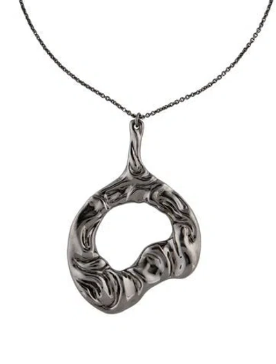 Pre-owned Alexis Bittar Molten Pendant Necklace, 24" In Multi